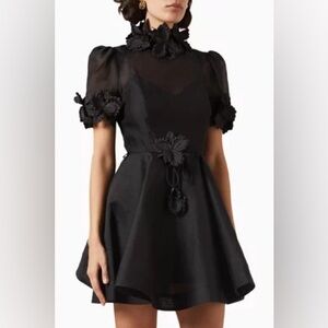 Zimmermann luminosity lift off flower mini dress 0p
